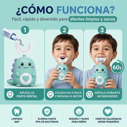 Cepillo Infantil DinoClean 360°